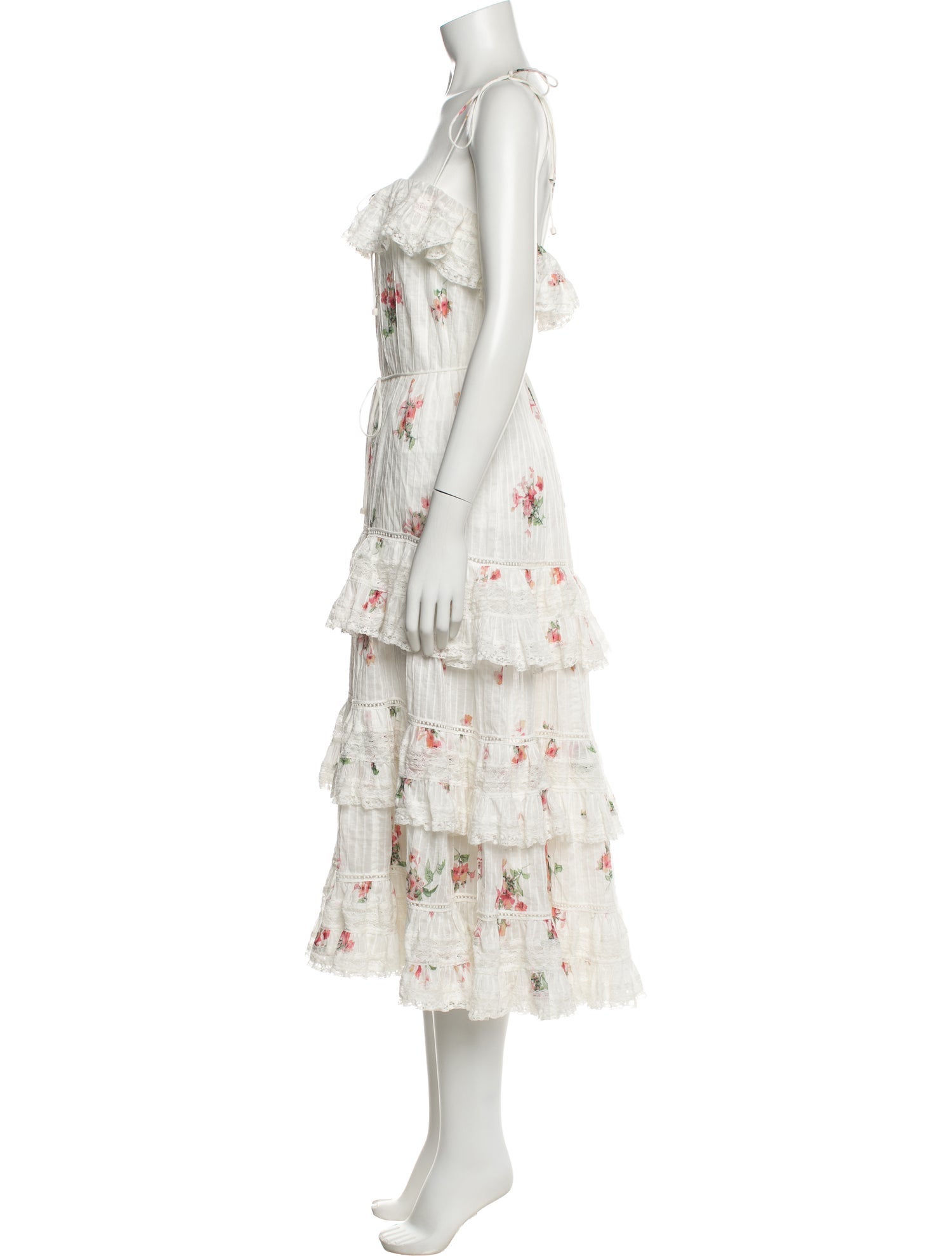 Zimmermann Floral Print Midi Length Dress