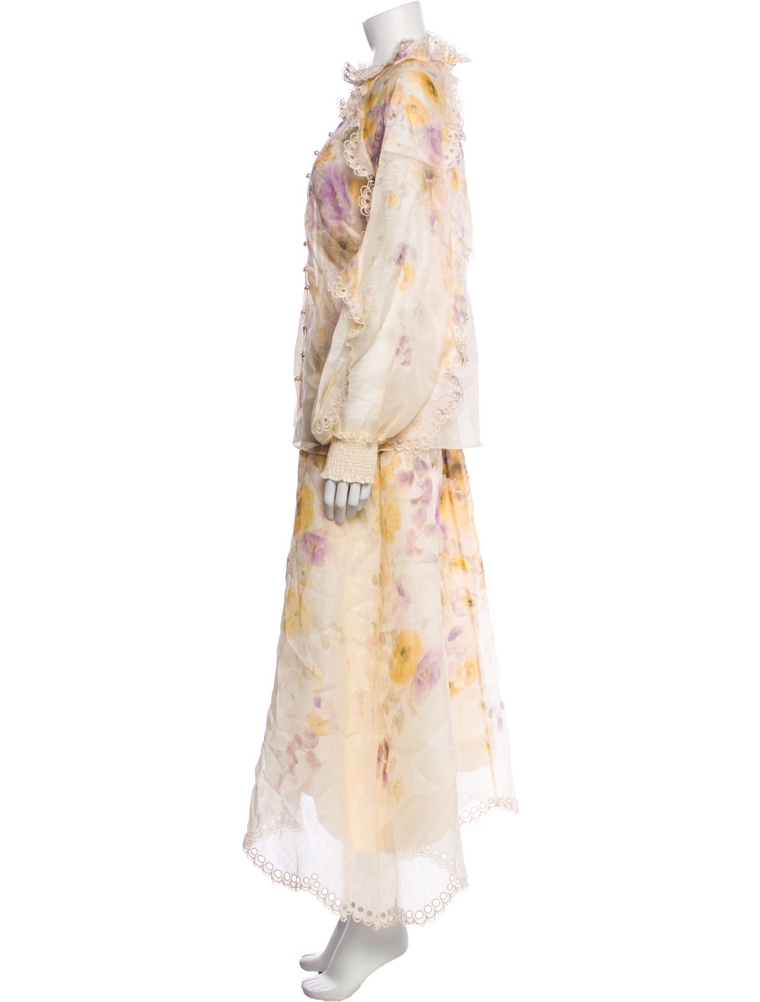 Zimmermann Linen Floral Print Dress Set