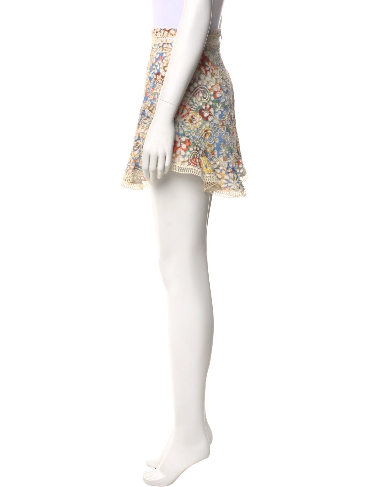 Zimmermann Floral Print Mini Shorts