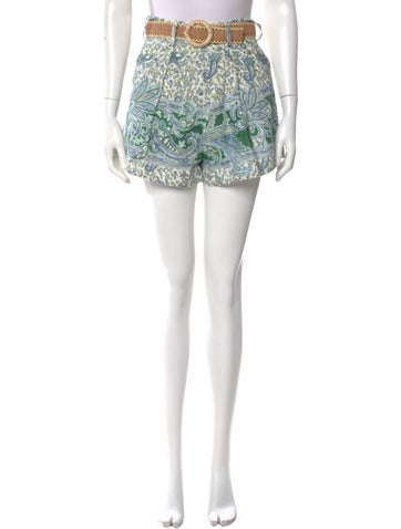 Pre-owned Zimmermann Linen Mini Skirt In Multi