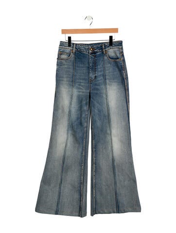 Pre-owned Zimmermann High-rise Flared Jeans In Blue