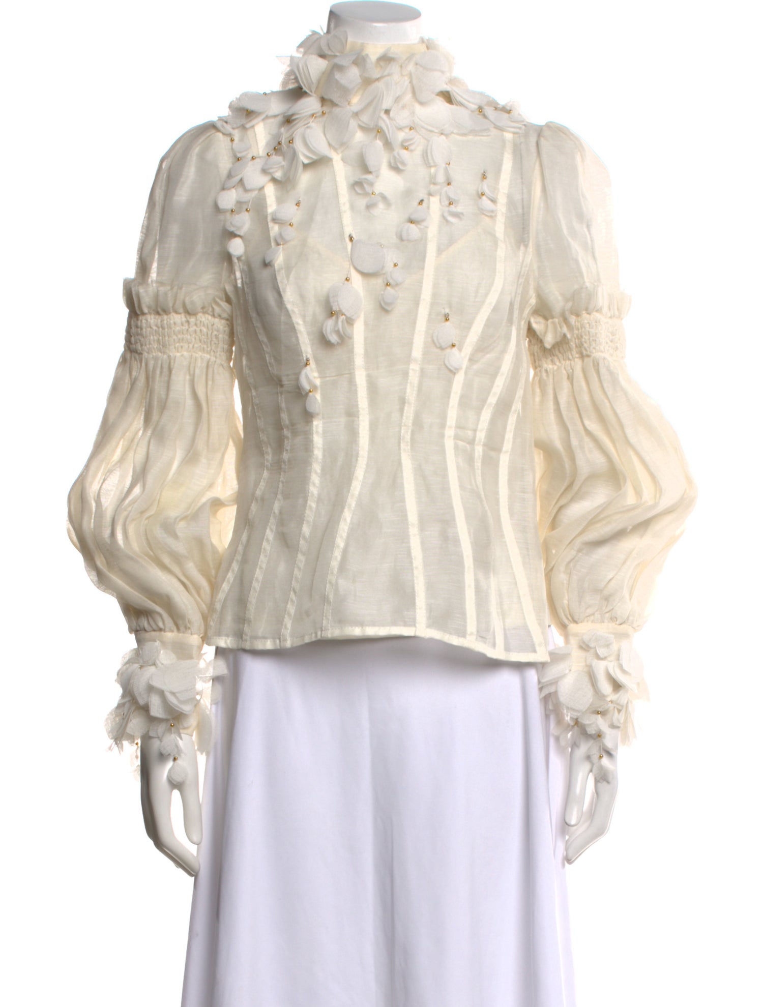 Zimmermann Linen Tie Neck Blouse