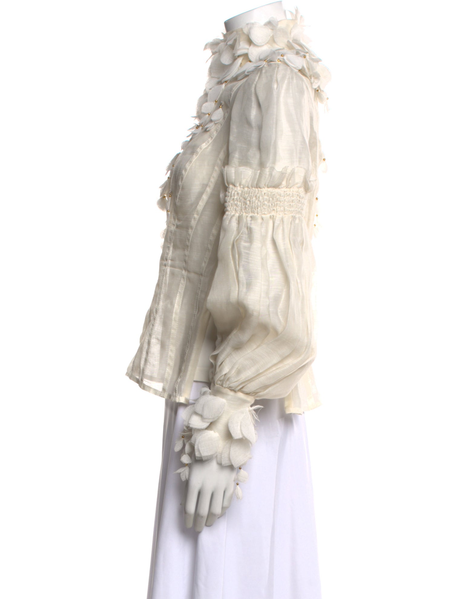 Zimmermann Linen Tie Neck Blouse