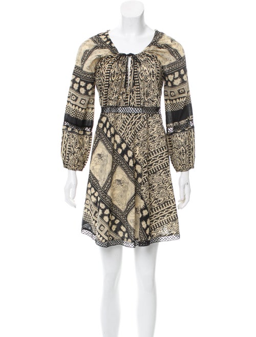 Zimmermann Printed Peasant Dress black
