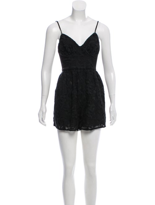 Zimmermann Silk Sleeveless Romper Black