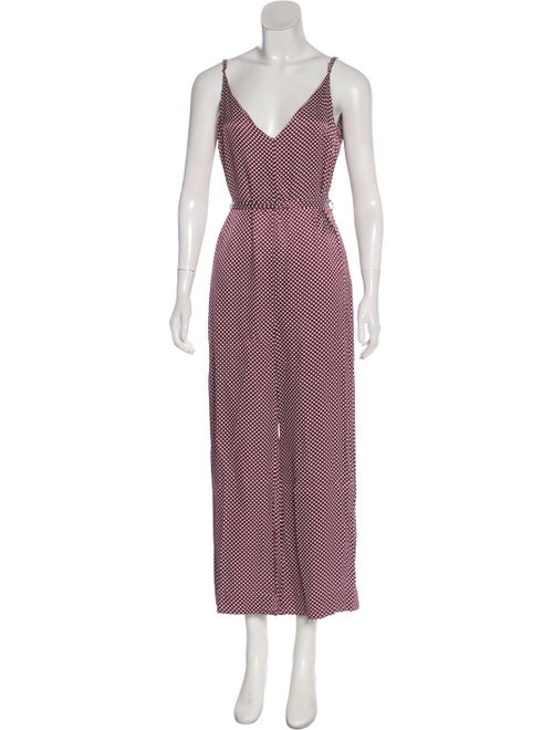 Zimmermann Polka-Dot High-Rise Jumpsuit Purple