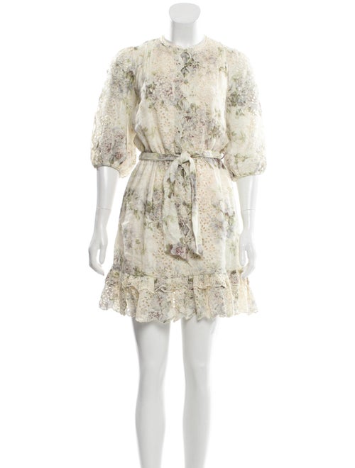 Zimmermann Eyelet Mini Dress green