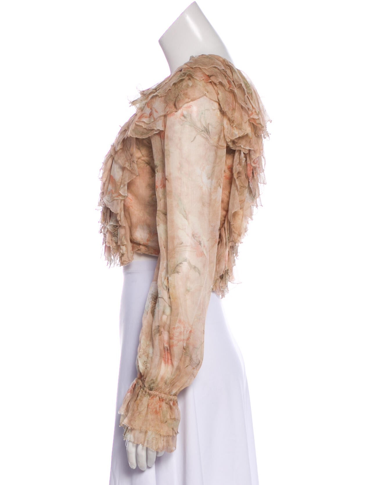 Zimmermann Silk Printed Crop Top