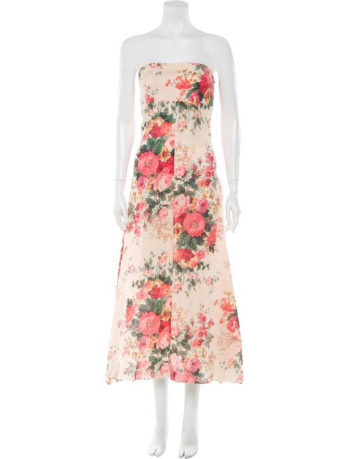 Zimmermann Linen Printed Dress pink