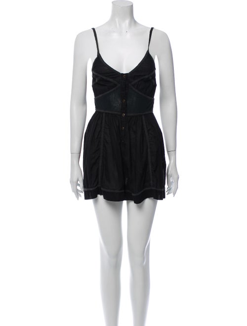 Zimmermann Scoop Neck Romper Black