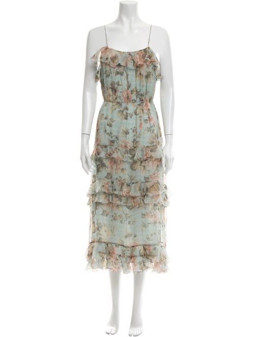 Zimmermann Silk Long Dress Blue