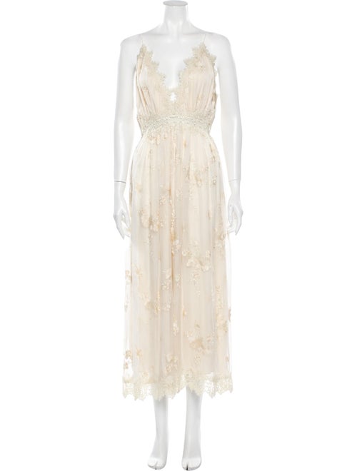 Zimmermann Silk Plunge Neckline Jumpsuit