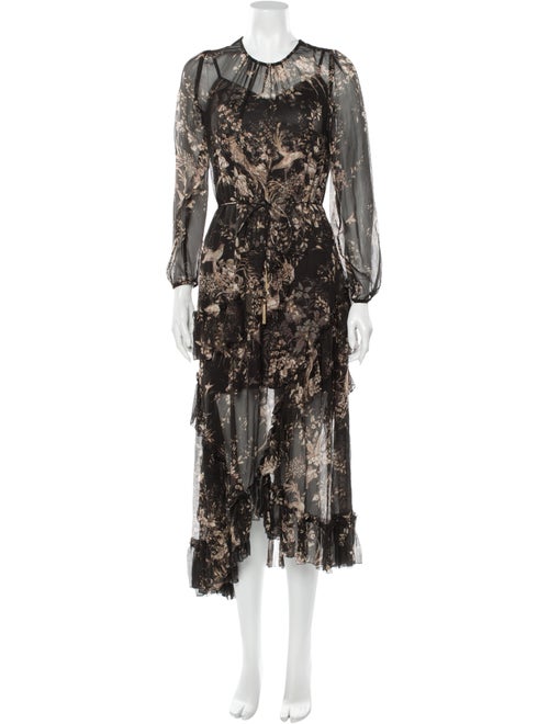 Zimmermann Silk Midi Length Dress Black