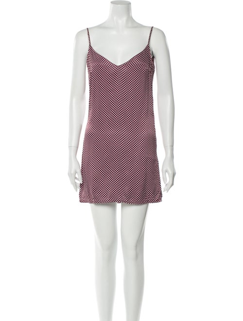 Zimmermann Polka Dot Print Mini Dress Purple