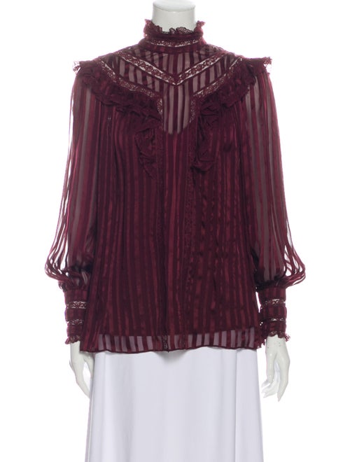 Zimmermann Espionage Lace Panel Blouse Silk Blouse