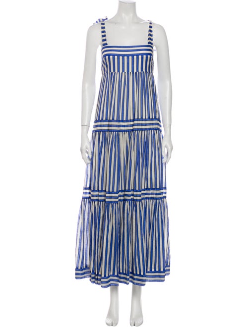 Zimmermann Striped Long Dress White