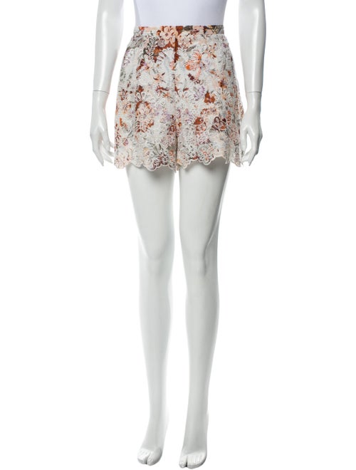 Zimmermann Floral Print Mini Shorts