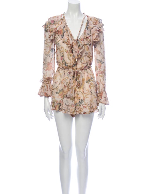 Zimmermann Silk Floral Print Romper