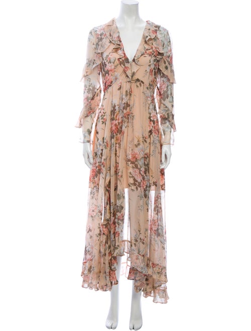 Zimmermann Silk Long Dress Pink