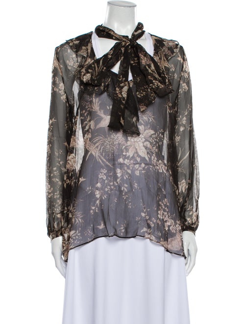 Zimmermann Silk Printed Blouse Black