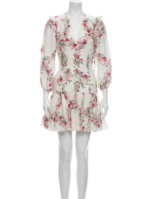 Zimmermann Linen Mini Dress White