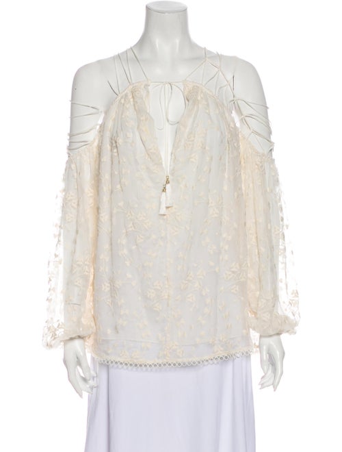 Zimmermann Silk Floral Print Blouse White