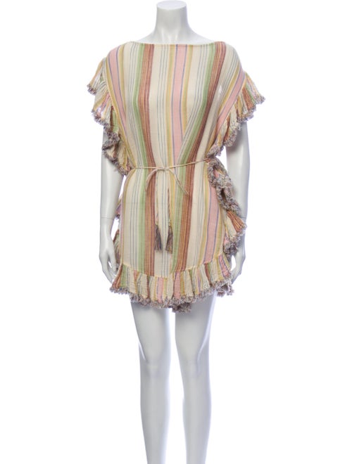 Zimmermann Striped Mini Dress Pink