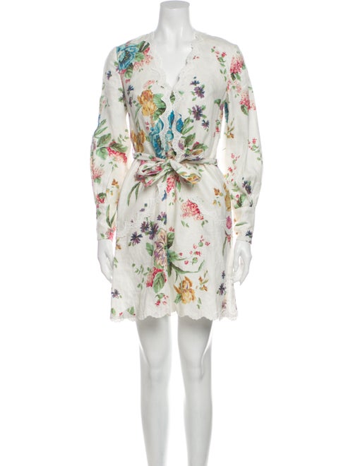 Zimmermann Linen Mini Dress White
