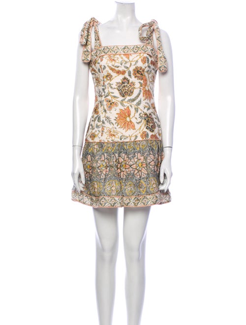 Zimmermann Linen Mini Dress Green