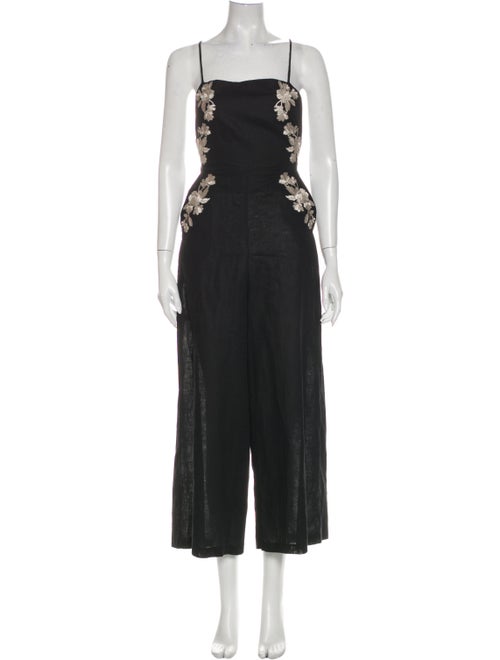 Zimmermann Divinity Motif Lace Jumpsuit Linen Jump