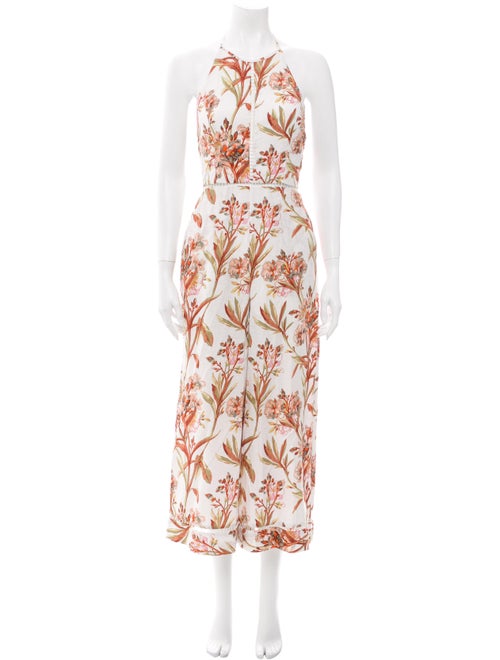 Zimmermann Floral Print Halterneck Jumpsuit