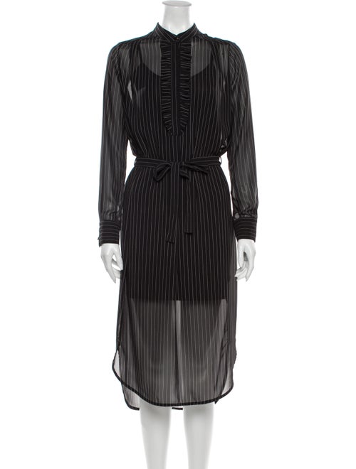 Zimmermann Striped Midi Length Dress Black