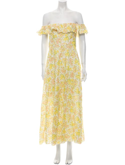 Zimmermann Linen Long Dress Yellow
