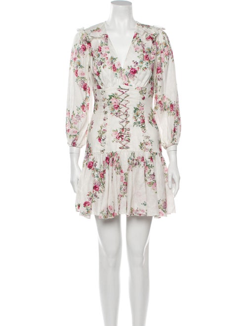 Zimmermann Linen Mini Dress White