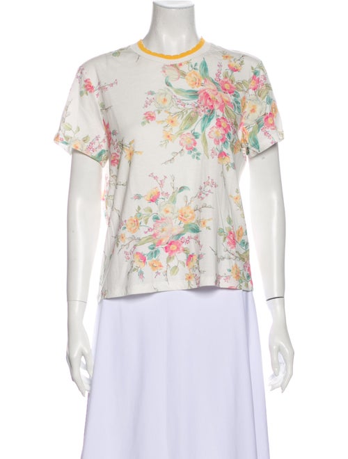 Zimmermann Floral Print Crew Neck T-Shirt White