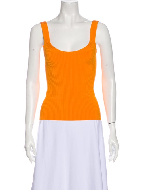 Zimmermann Scoop Neck Sleeveless Top Orange