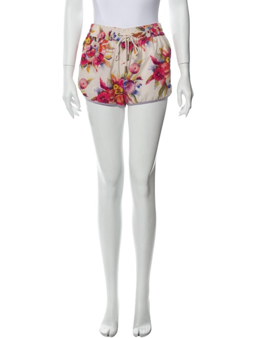 Zimmermann Floral Print Mini Shorts