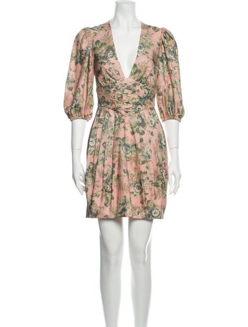 Zimmermann Silk Mini Dress Pink