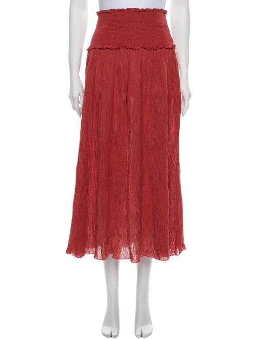 Zimmermann Pleated Accents Midi Length Skirt Red
