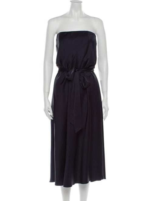 Zimmermann Strapless Midi Length Dress Blue