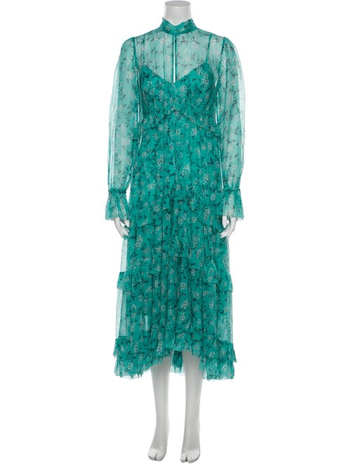 Zimmermann Silk Long Dress Green