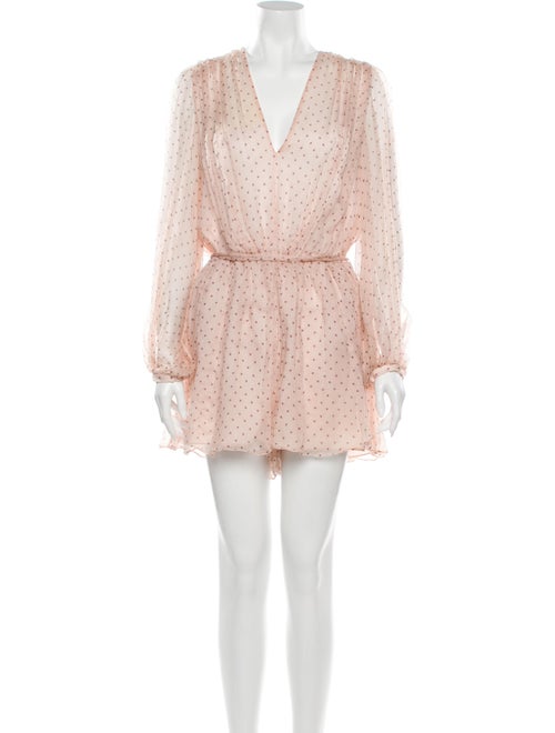 Zimmermann Rhythm Silk Romper Pink
