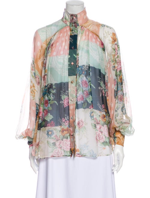 Zimmermann Silk Floral Print Blouse