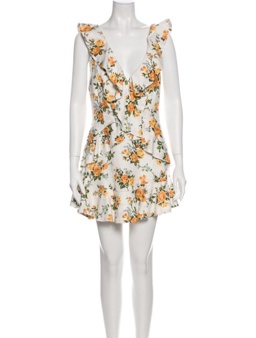 Zimmermann Linen Mini Dress White
