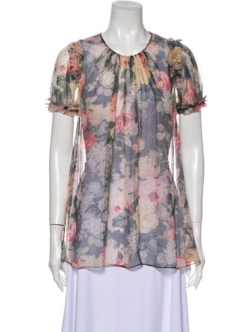 Zimmermann Silk Floral Print Blouse - Clothing - WZI45079 | The RealReal