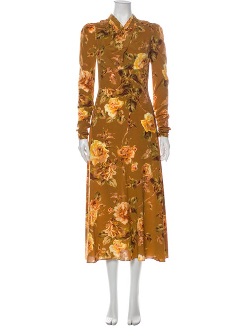 Zimmermann Silk Long Dress Yellow