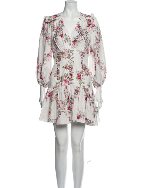 Zimmermann Linen Mini Dress White