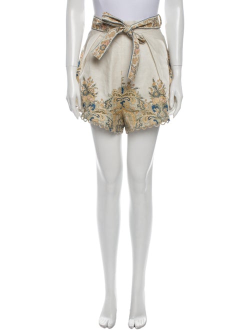 Zimmermann Linen Mini Shorts