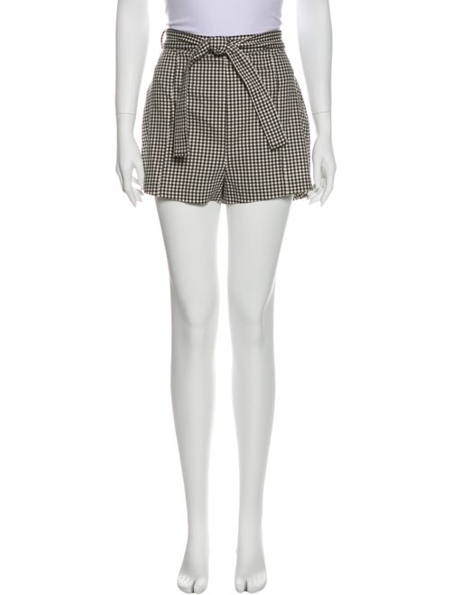 Zimmermann Plaid Print Mini Shorts Black