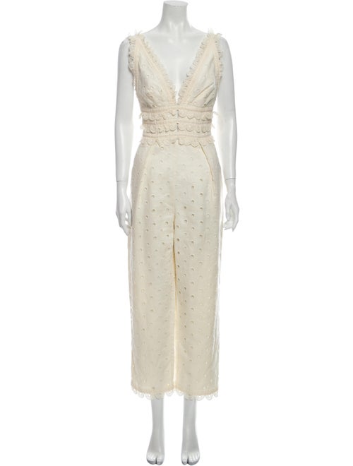 Zimmermann Linen V-Neck Jumpsuit